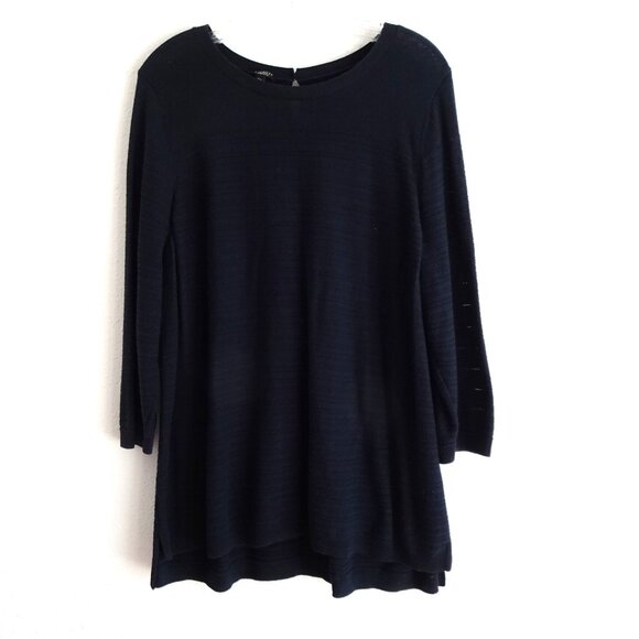 Talbots Tunic Top Women's Petite Plus Size 3X Blue 3/4 Sleeve Stretch - Picture 1 of 10